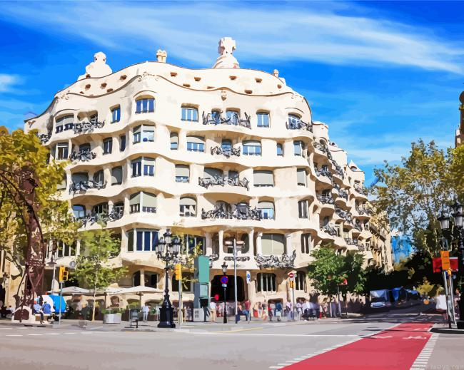 Casa Mila Building Painting By Numberss.png