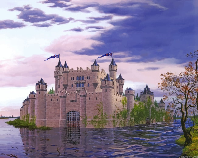 Castle In Water New Painting By Numberss.png