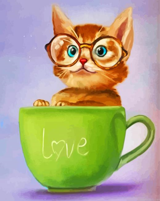 Cat In Cup Painting By Numbers.png