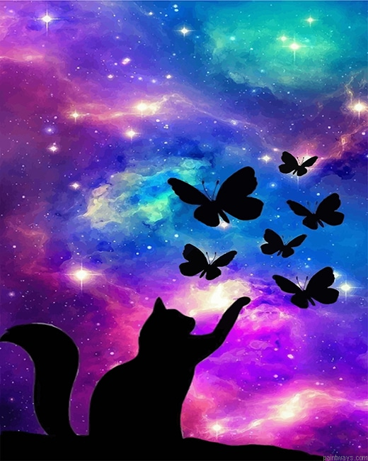 Cat Silhouette New Painting By Numberss.png
