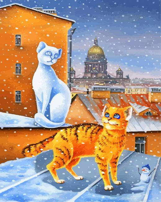 Cats In Snow Painting By Numbers.png