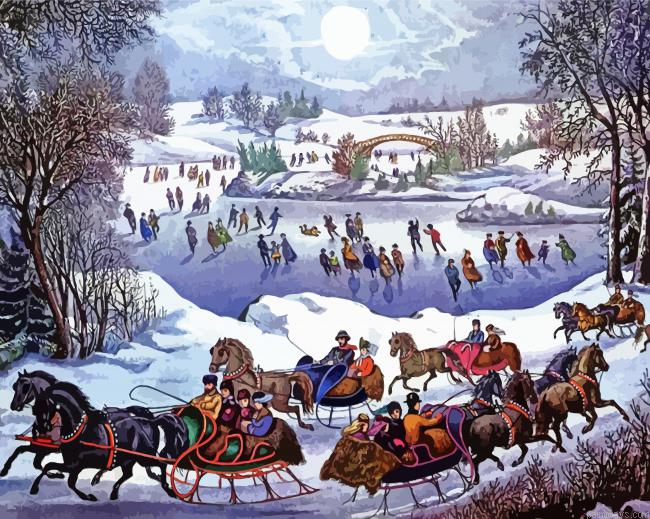 Central Park In Winter Painting By Numberss.png