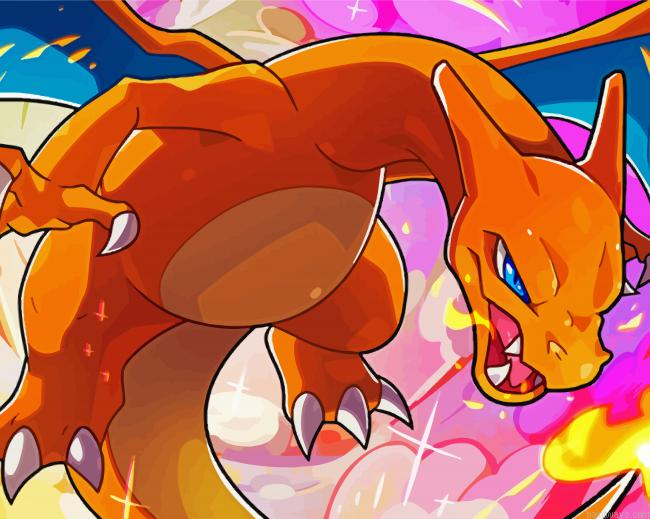 Charizard Art Painting By Numberss.png