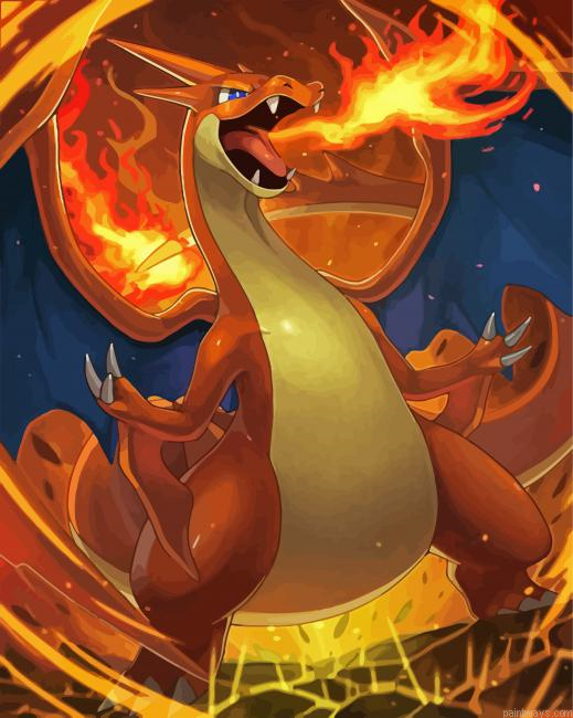 Charizard Pokemon Painting By Numberss.png