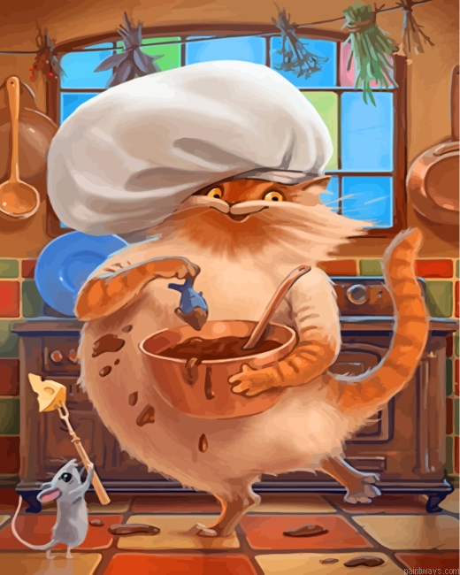 Chef Cat Painting By Numbers.png