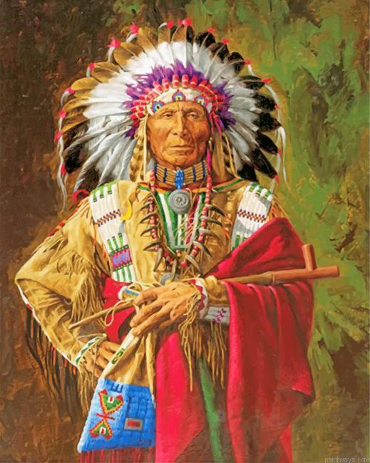 Cherokee Chief Native American Painting By Numbers.png