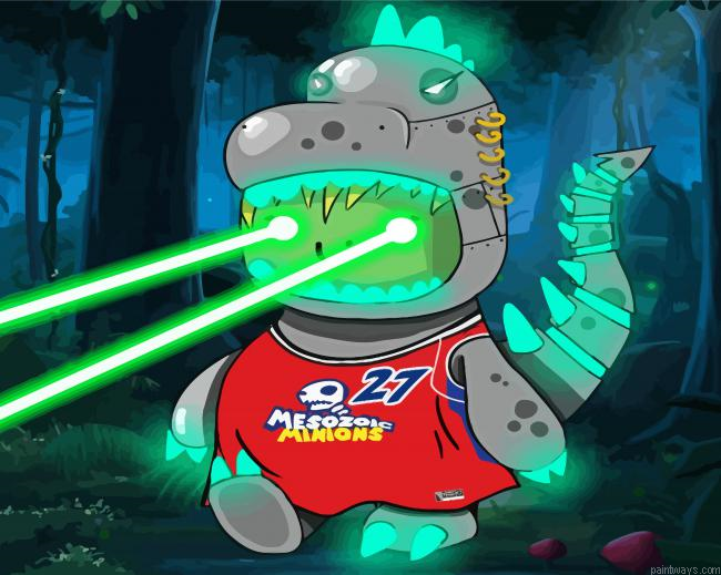 Chibi Dinosaur Painting By Numberss.png