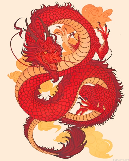 Chinese Dragon Animals Painting By Numberss.png