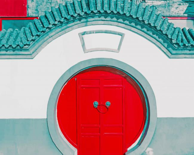 Chinese Red Gate New Painting By Numberss.png