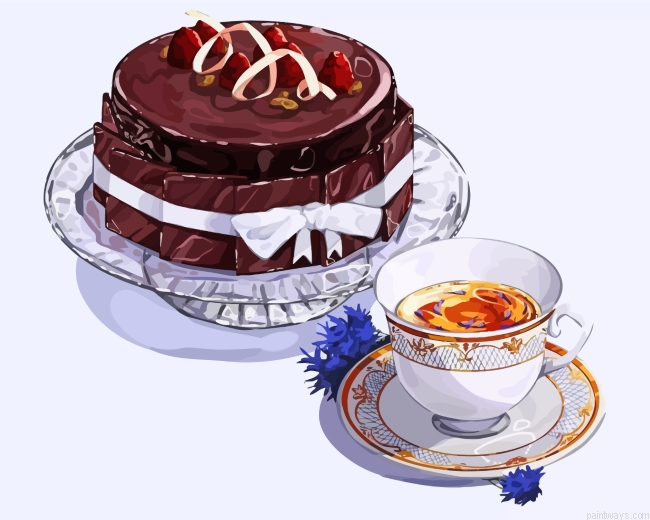 Chocolate Cake And Coffee Painting By Numbers.png