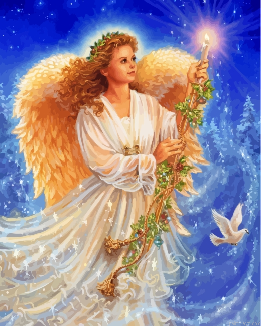 Christmas Angel Painting By Numbers.png