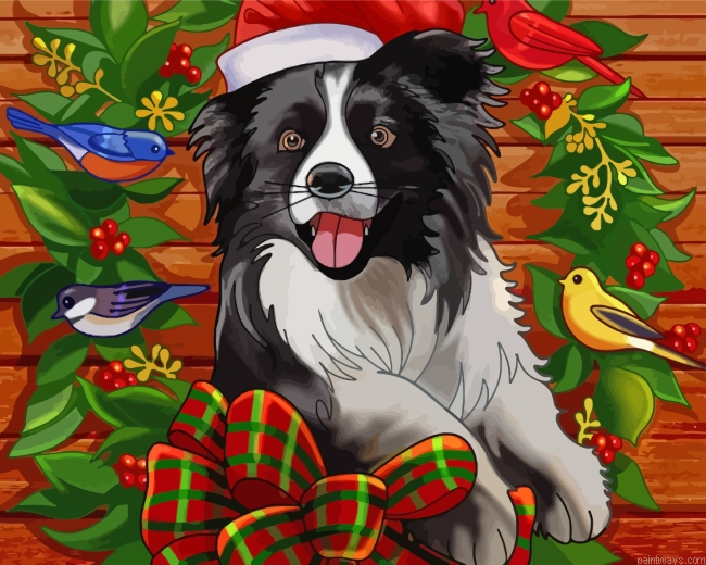 Christmas Dog Painting By Numbers.png