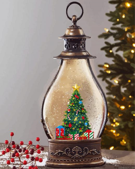 Christmas Lanterns Tree Painting By Numberss.png