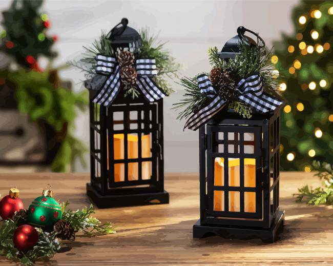 Christmas Light Lanterns Painting By Numberss.png