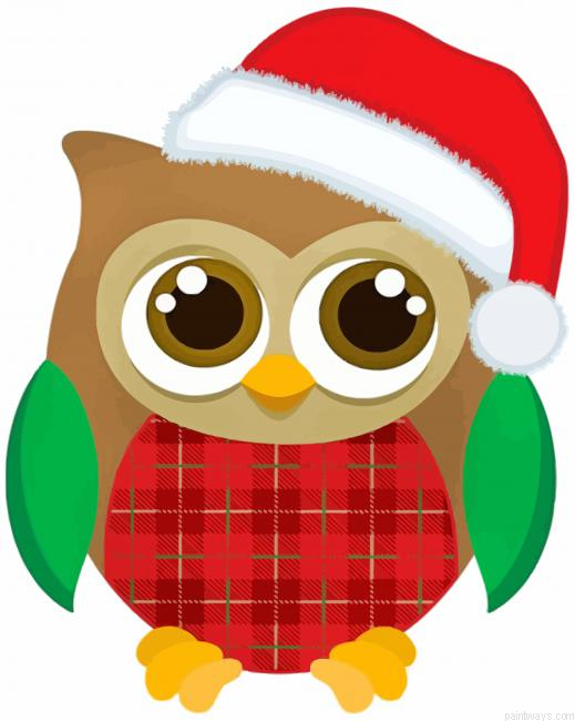 Christmas Owl Painting By Numberss.png