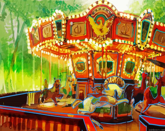 Circus Carousel Horse Painting By Numberss.png
