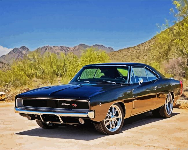 Classic Black Challenger Painting By Numberss.png