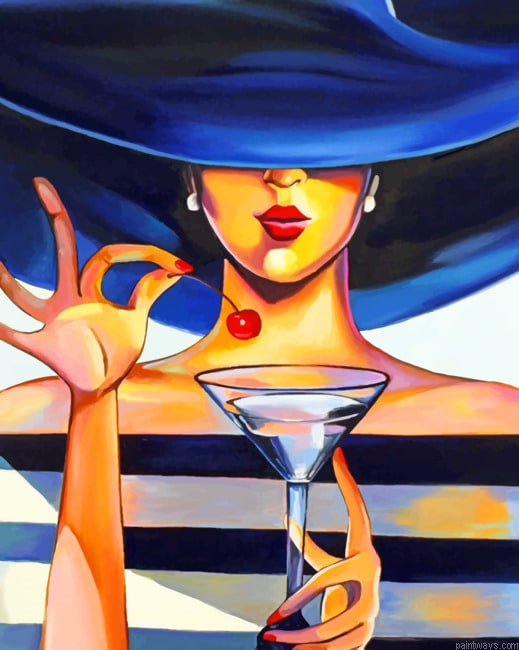 Classic Lady In Hat Painting By Numberss.png