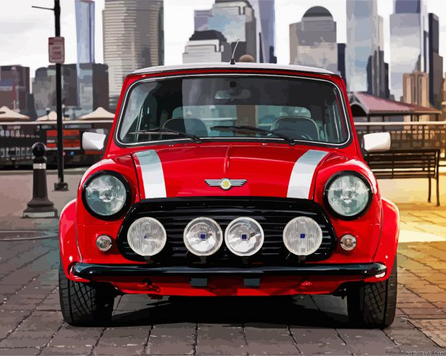 Classic Mini Cooper Car Painting By Numberss.png