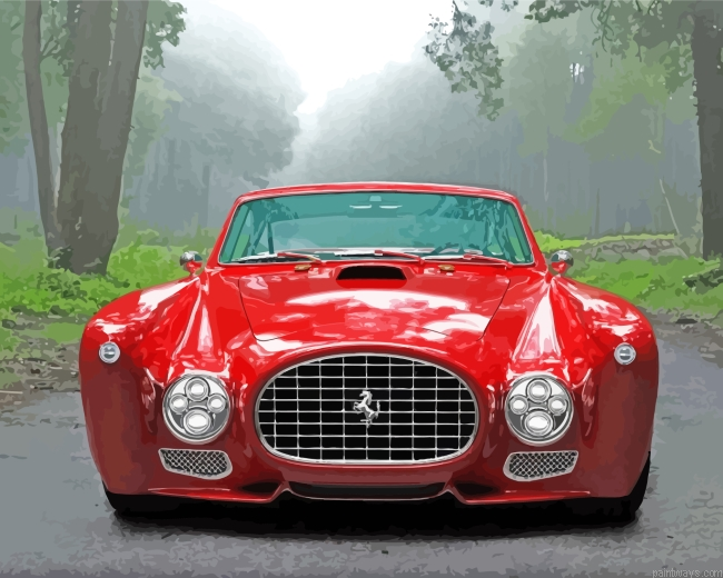 Classic Red Ferrari Painting By Numberss.png