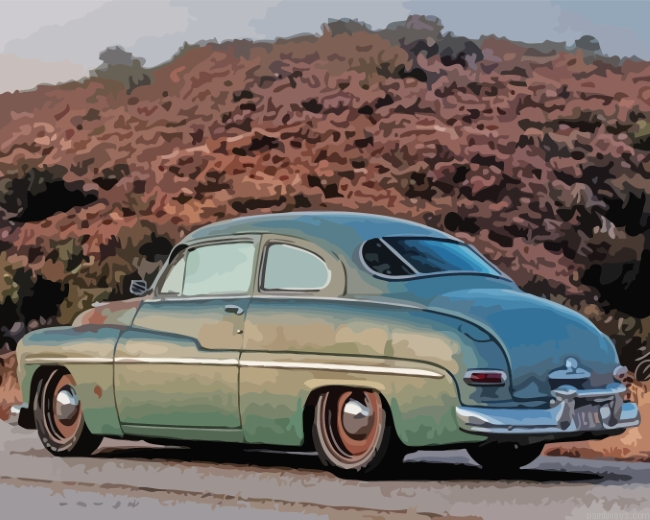 Classic Tesla Car Painting By Numberss.png