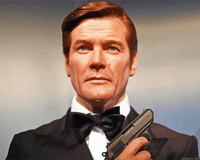 Classy Roger Moore Painting By Numberss.png