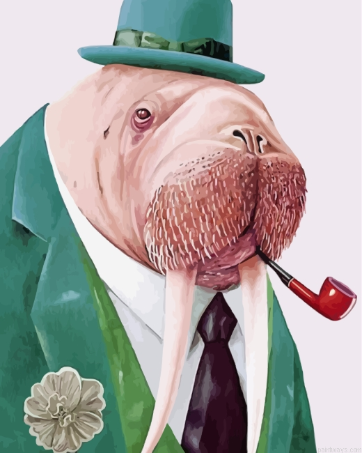 Classy Walrus Painting By Numberss.png