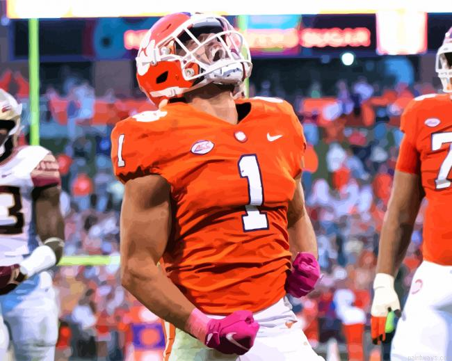 Clemson Tigers American Football Painting By Numberss.png