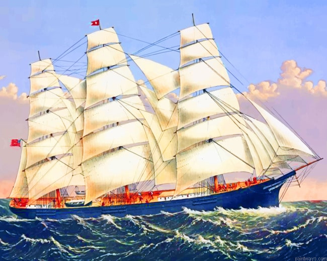 Clipper Ship Painting By Numberss.png