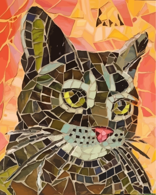 Collage Mosaic Cat Painting By Numberss.png