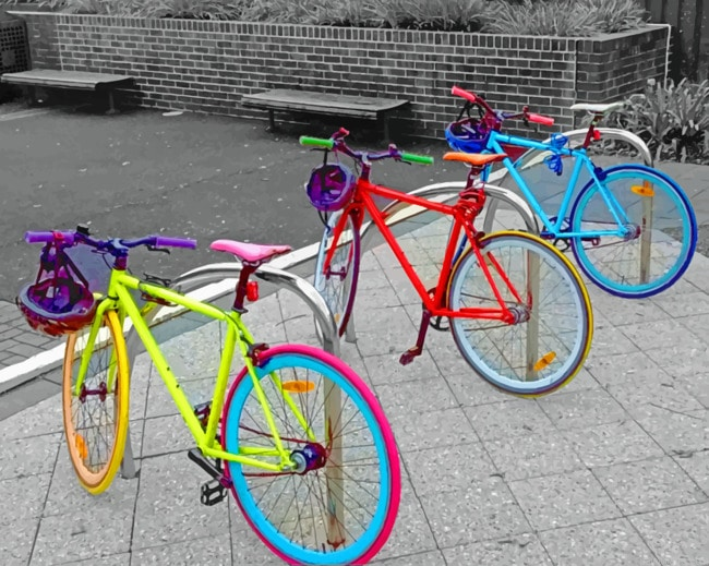 Colored Bicycles Painting By Numberss.png