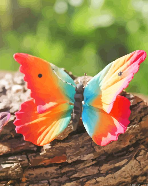 Colored Butterfly New Painting By Numberss.png
