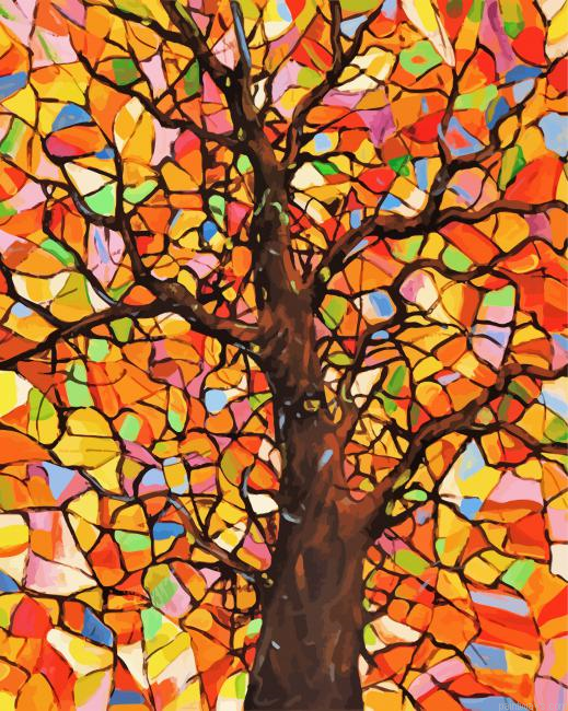 Colorful Abstract Tree Painting By Numberss.png