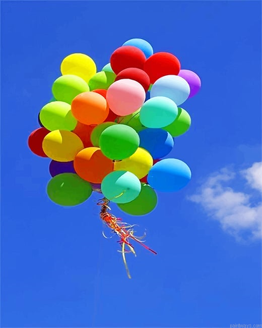 Colorful Balloons New Painting By Numberss.png