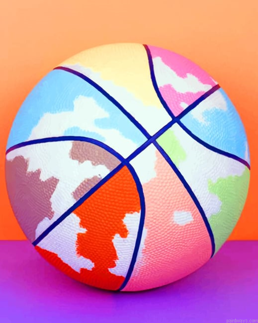 Colorful Basketball Sport Painting By Numberss.png