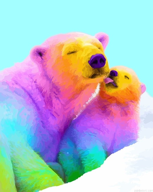 Colorful Bears New Painting By Numberss.png