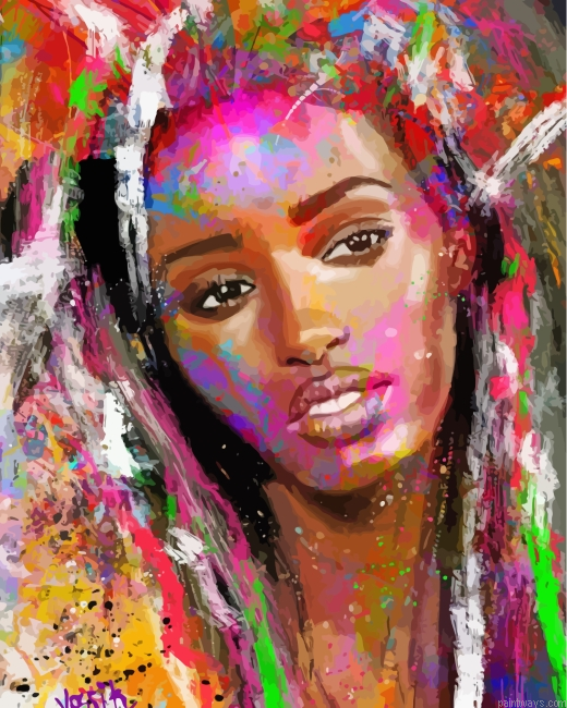Colorful Black Woman Painting By Numbers.png