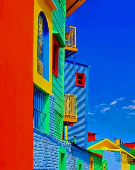 Colorful Buildings Painting By Numberss.png