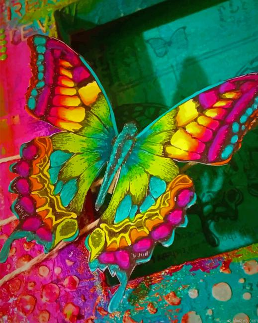 Colorful Butterfly New Painting By Numberss.png