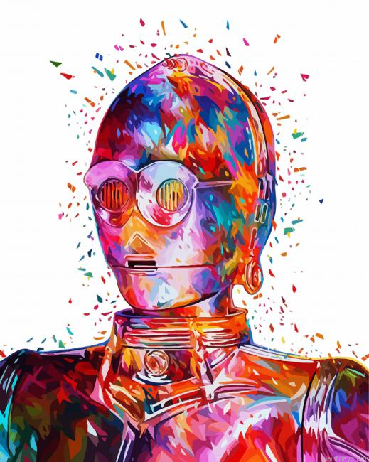 Colorful C3po Robot Painting By Numberss.png