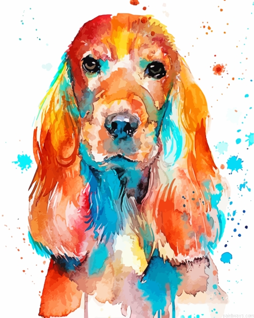 Colorful Cocker Dog Painting By Numberss.png