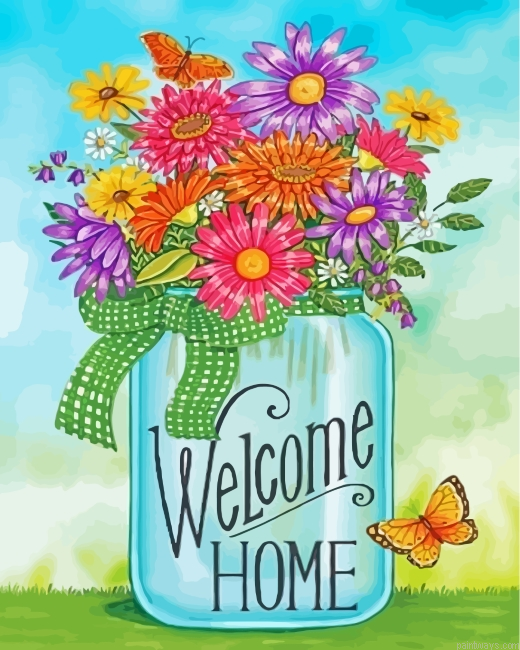 Colorful Daisies Flowers Painting By Numbers.png