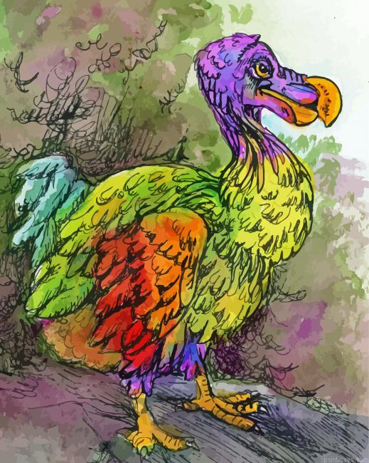 Colorful Dodo Painting By Numberss.png