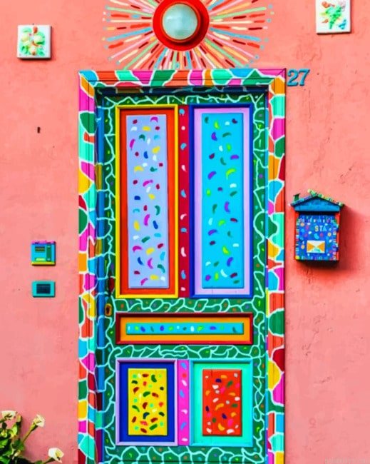 Colorful Door New Painting By Numberss.png