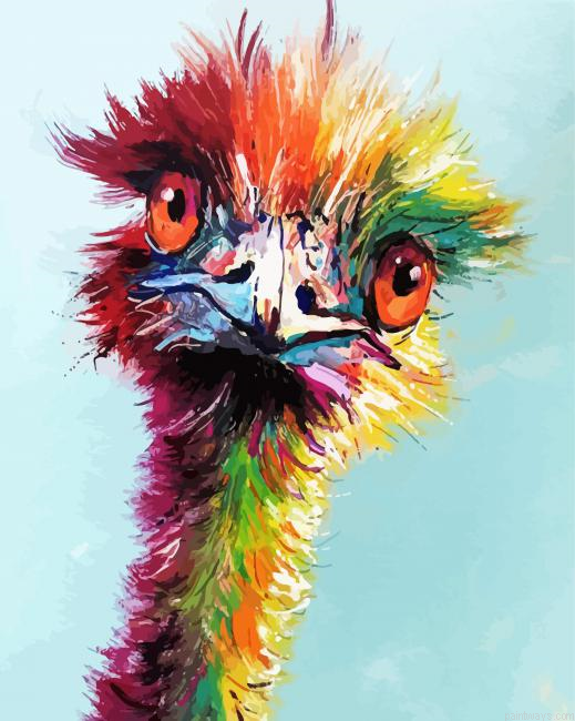 Colorful Emu Painting By Numberss.png