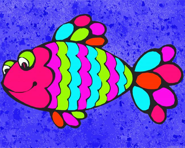Colorful Fish Art Painting By Numberss.png