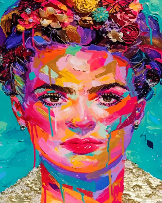 Colorful Frida Art Painting By Numbers.png