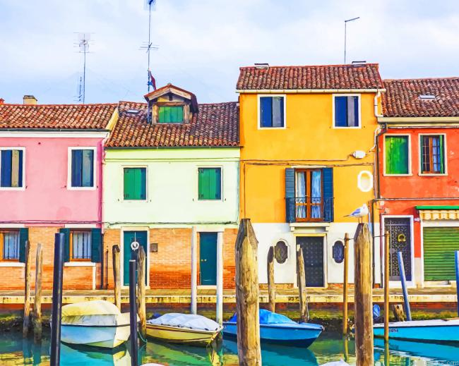 Colorful Houses New Painting By Numberss.png
