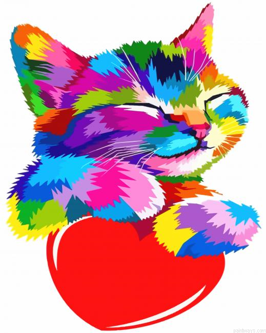 Colorful Kitty Painting By Numbers.png