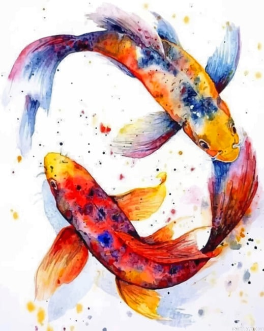 Colorful Koi Fishes Painting By Numberss.png